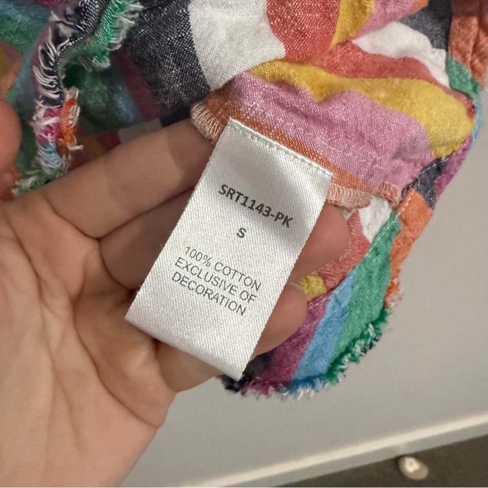 THML Multicolor Striped Ruffle Sleeve Blouse - Picture 4 of 12
